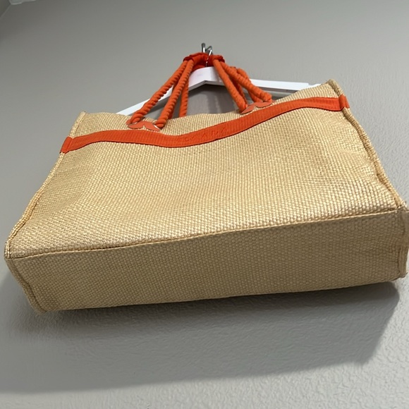 Escada Sunset Heat Straw Market Tote - Picture 7 of 17